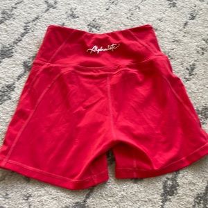 Alphalete red shorts